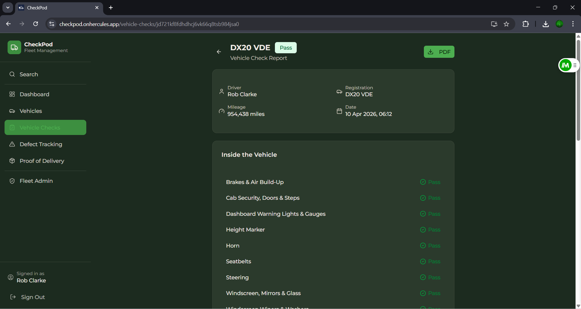 Check Detail - Windows